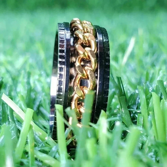 Stainless Steel Fashion Spinner Ring for Men/Women, AAAQL1001 - Picture 1 of 11